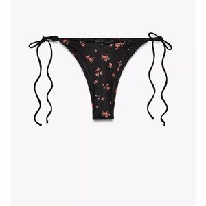 Floral Black Bikini Bottom